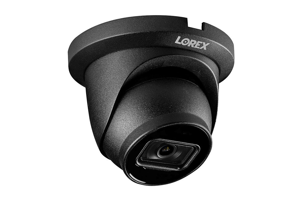 4K (8MP) Smart IP Black Dome Security Camera with Listen-in Audio and Real-Time 30FPS Recording