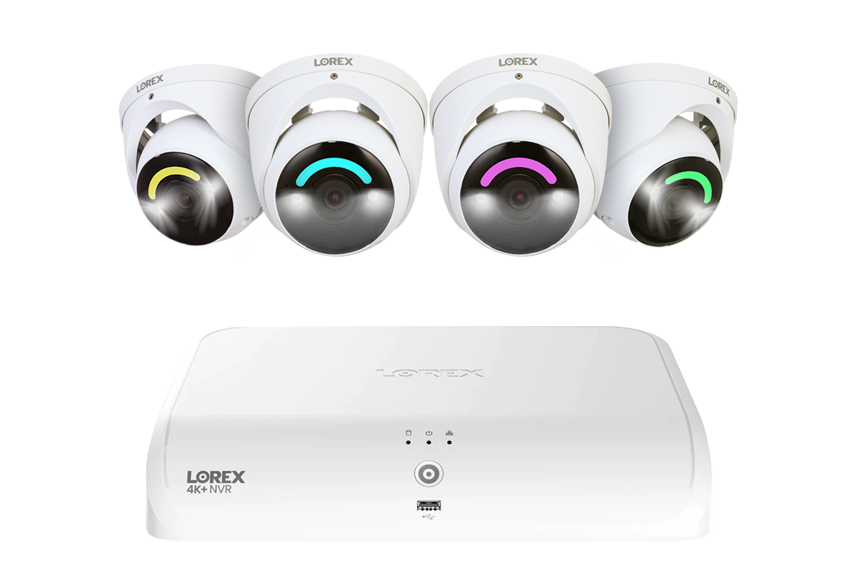 Lorex Fusion Series 4K+ 16 Channel (8 Wired + 8 Fusion Wi-Fi) 2TB Wired System with H16 Wired 4K IP Dome Cameras - White 4