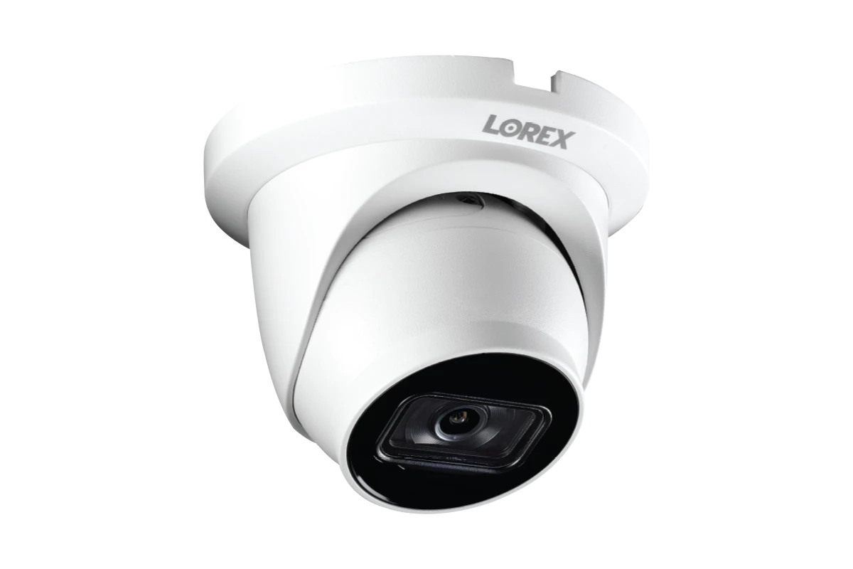 Lorex 4K IP Wired Turret Security Camera with Listen-In Audio and Smart Motion Detection