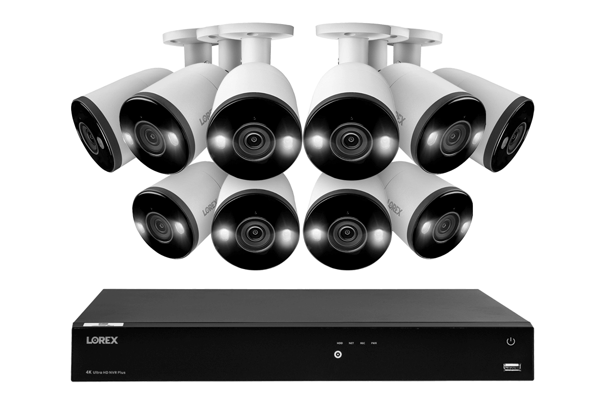 Lorex Fusion Series 4K 16 Camera Capable (Wired or Fusion Wi-Fi) 4TB Wired NVR System with H13 Bullet Cameras