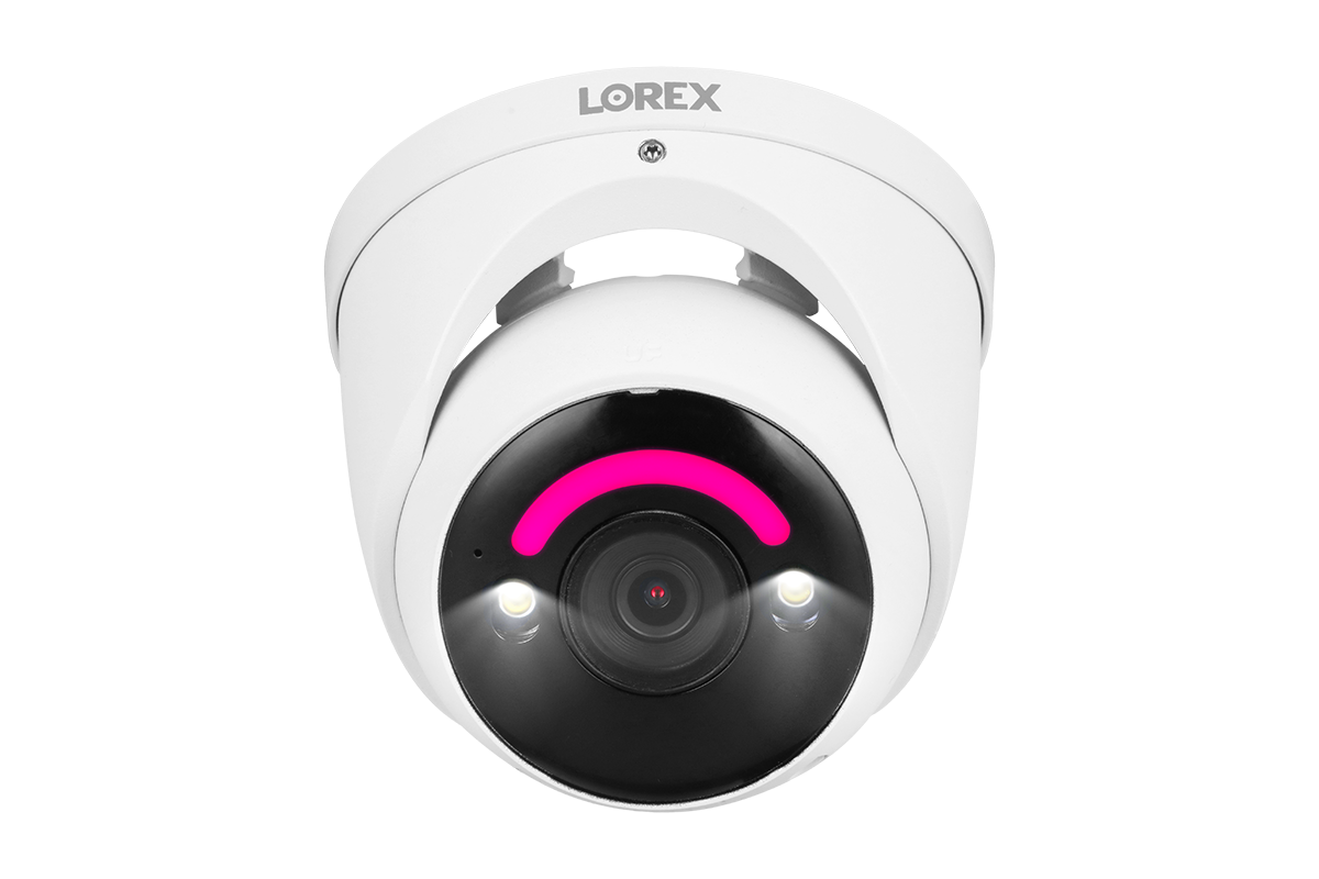 Lorex 4K+ Ultra HD 12MP Smart Security Lighting Deterrence Dome AI PoE IP Wired Camera - Open Box