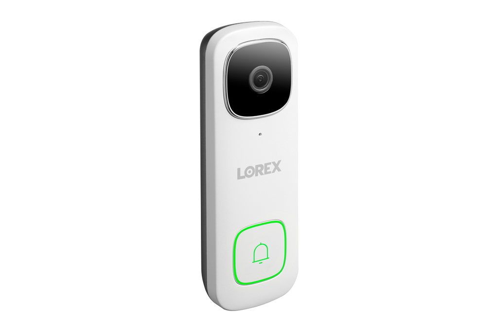 Lorex 2K Wi-Fi Video Doorbell 32GB (White, Single) - Open Box