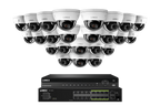 Lorex Pro Series 4K 32 Camera Capable 8TB Wired NVR System with 4MP (2K) A4 IP Dome Cameras - White 24