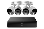 Lorex 4K (8 Camera Capable) 2TB Wired DVR System with 4 Active Deterrence Bullet Cameras