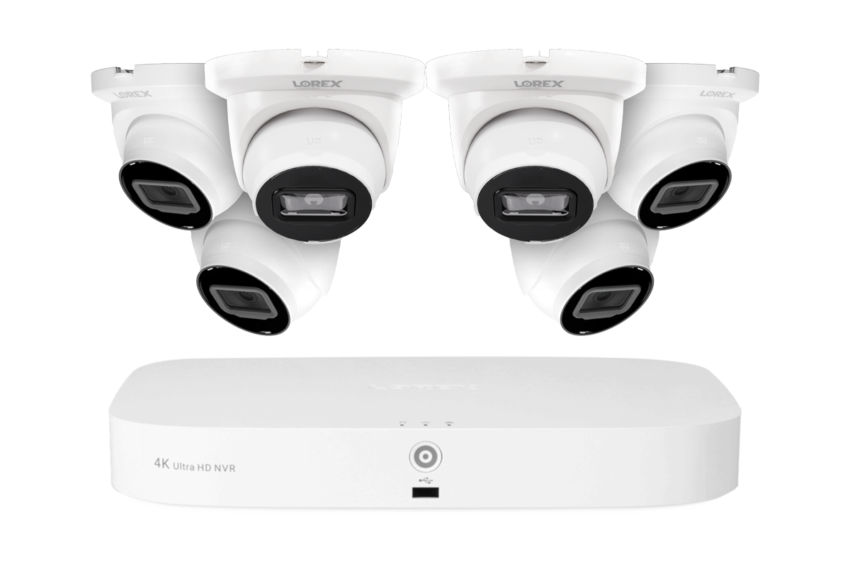 Lorex Fusion Series 4K 16 Camera Capable (8 Wired + 8 Fusion Wi-Fi) 2TB Wired NVR System with 4MP (2K) A4 IP Turret Cameras - White 6