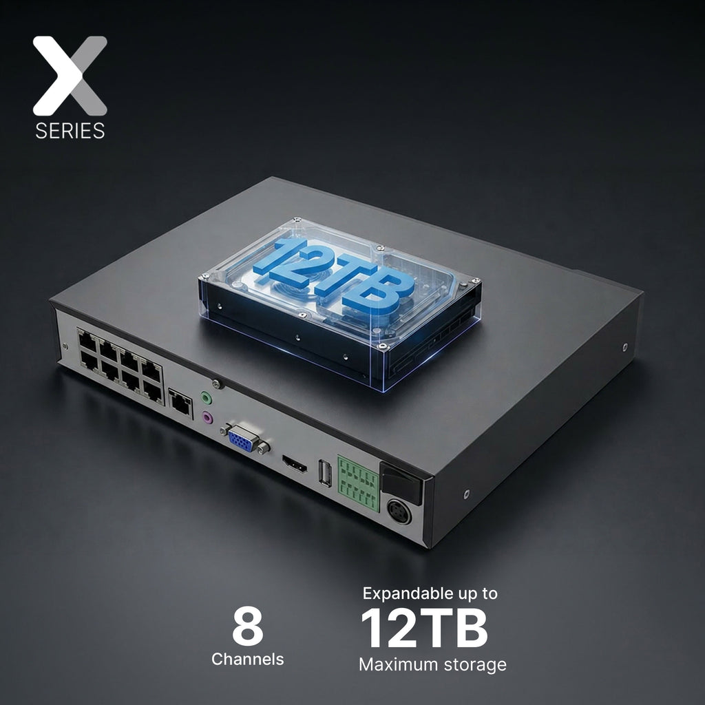 Lorex Connect X Series 4K 8-Channel Wired NVR System with X5 Bullet Security Cameras - 2TB