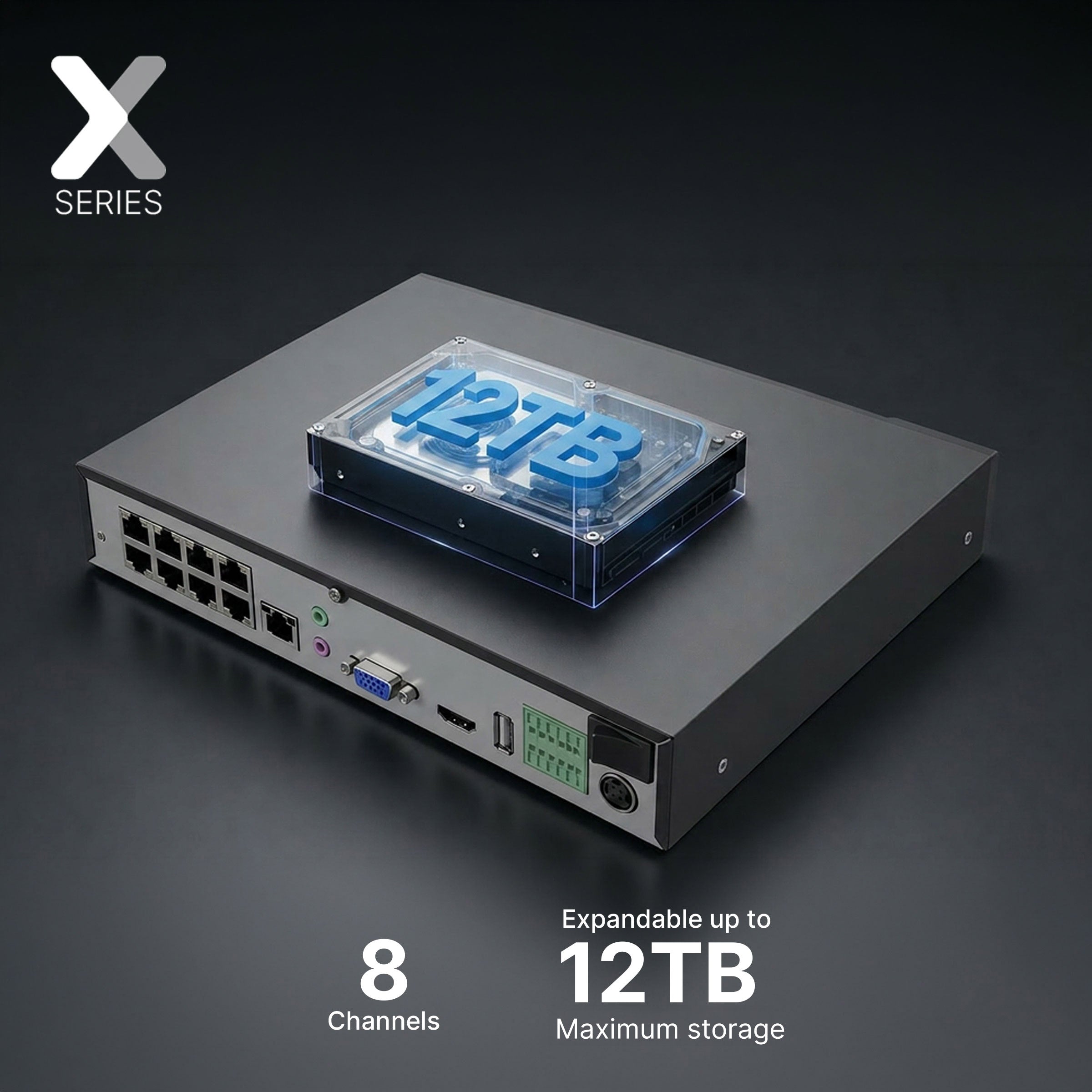 Lorex Connect X Series 4K 8-Channel Wired NVR System with X5 Bullet Security Cameras - 2TB
