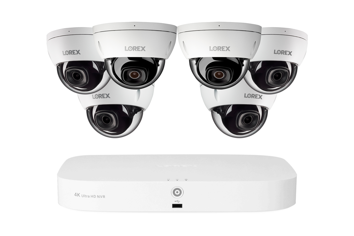 Lorex Fusion Series 4K 16 Camera Capable (8 Wired + 8 Fusion Wi-Fi) 2TB Wired NVR System with 4MP (2K) A4 IP Dome Cameras - White 6