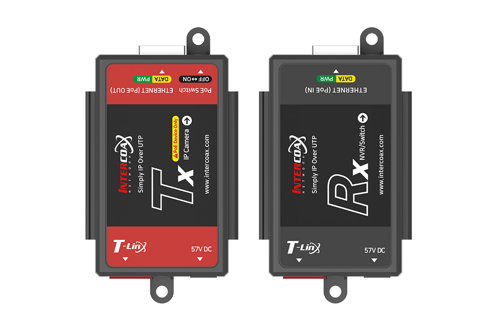 Single Port IP & PoE Cat5e Extender Set (400m/1300ft end-to-end converters)