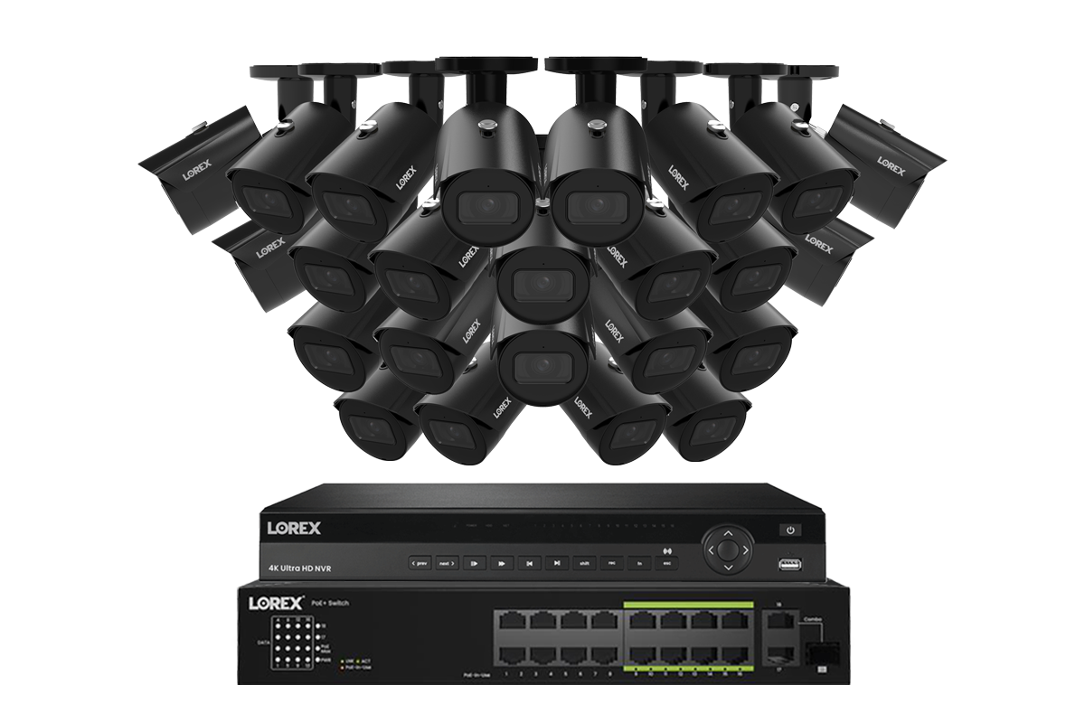 Lorex Elite Series 4K 32 Camera Capable 6TB Wired NVR System with A14 IP Bullet Cameras