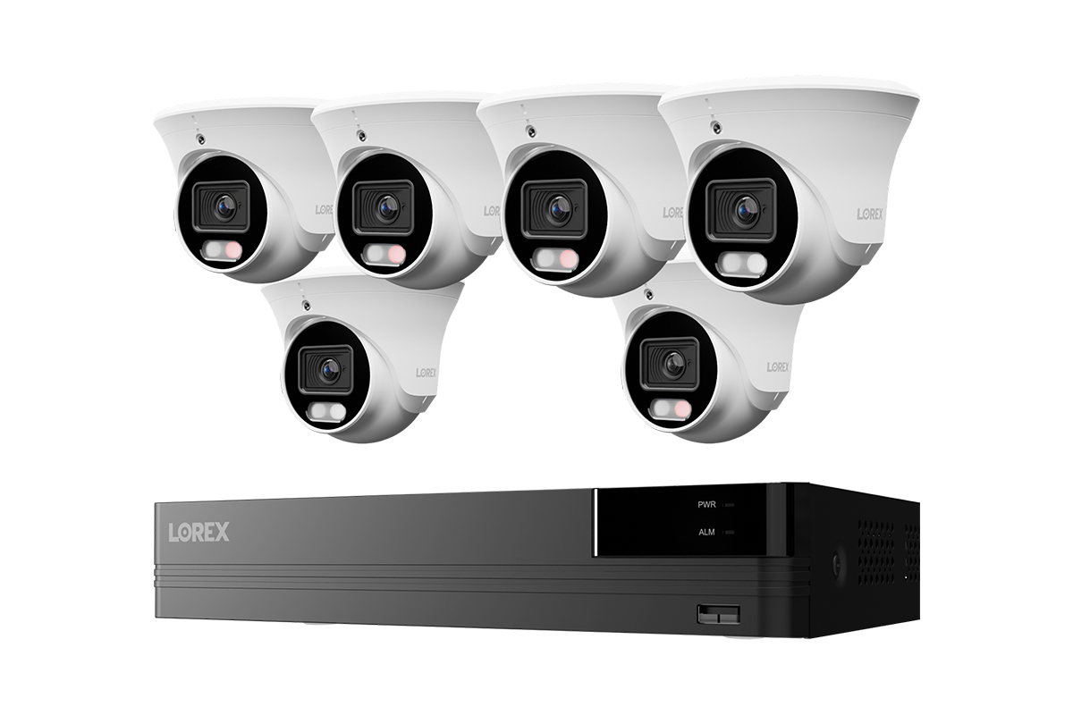 Lorex Connect U Series 4K 8-Channel Wired NVR System with U3 4K PoE Turret Cameras - 2TB