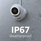 Lorex Connect V3 4K Wired PoE Turret Camera with Smart Security Lighting - White/Black