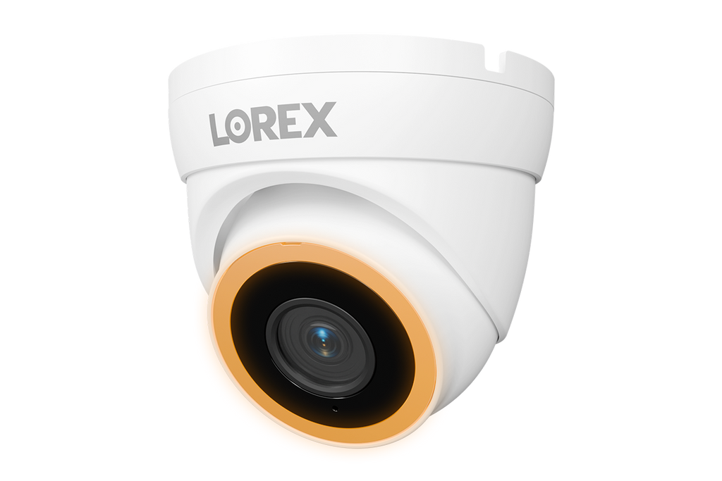 Lorex Connect V7 4K PoE Turret Camera with Color Night IQ+ - White/Black