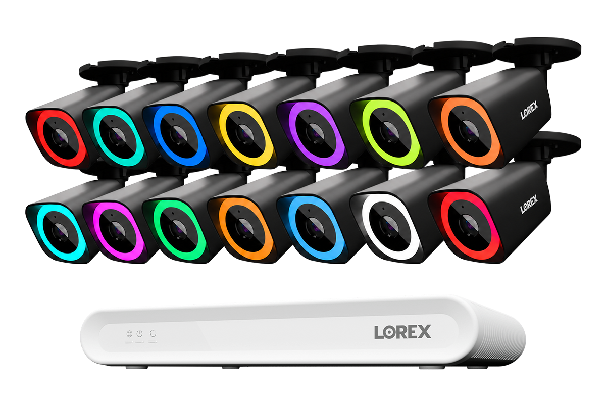 Lorex Connect V Series 4K 16-Channel Wired NVR System with V7 4K PoE Bullet Cameras - 2TB