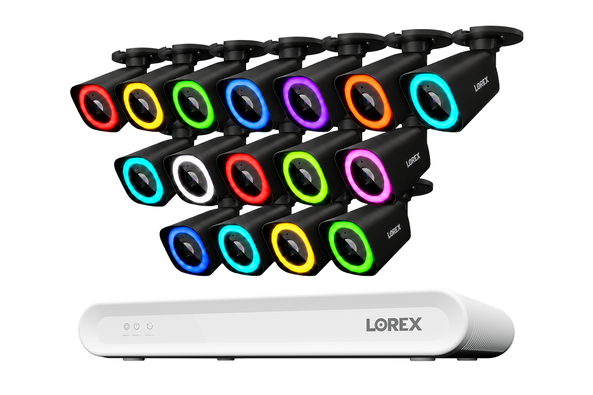 Lorex Connect V Series 4K 16-Channel Wired NVR System with V7 4K PoE Bullet Cameras - 2TB