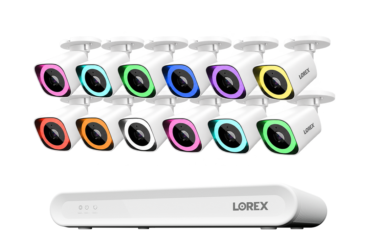 Lorex Connect V Series 4K 16-Channel Wired NVR System with V7 4K PoE Bullet Cameras - 2TB
