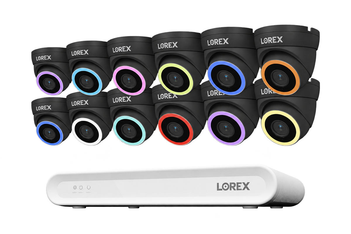 Lorex Connect V Series 4K 16-Channel Wired NVR System with V7 4K PoE Turret Cameras - 2TB