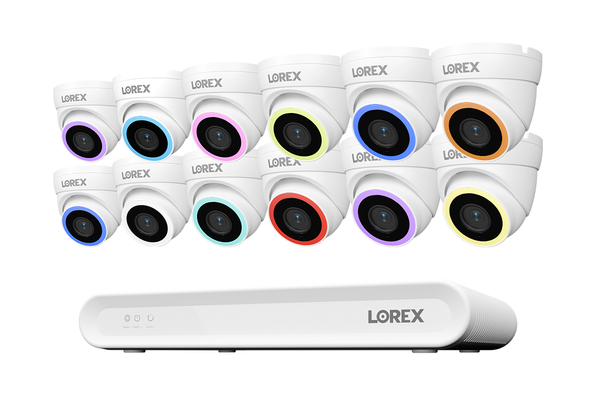 Lorex Connect V Series 4K 16-Channel Wired NVR System with V7 4K PoE Turret Cameras - 2TB