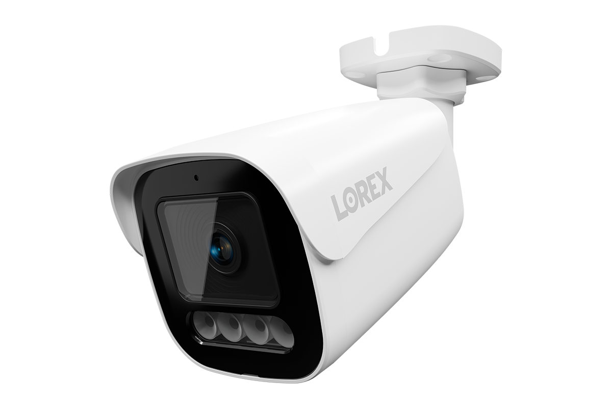 Lorex Connect X3 4K Motorized Varifocal PoE Bullet Camera with Active Deterrence - Black/White