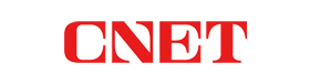 CNET logo in red on a transparent background