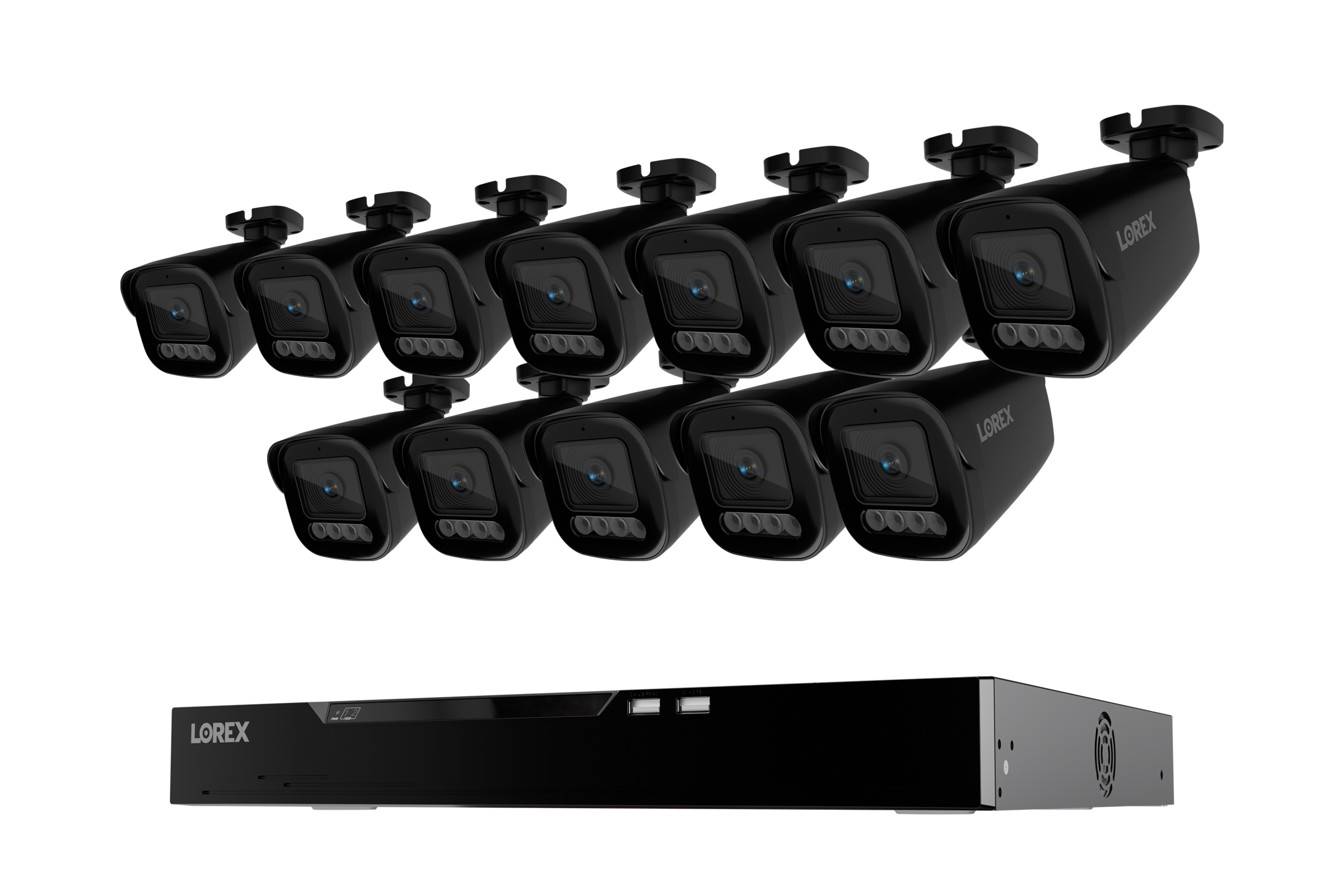 Lorex Connect X Series 4K 16-Channel Wired NVR System with X3 Bullet Security Cameras - 4TB