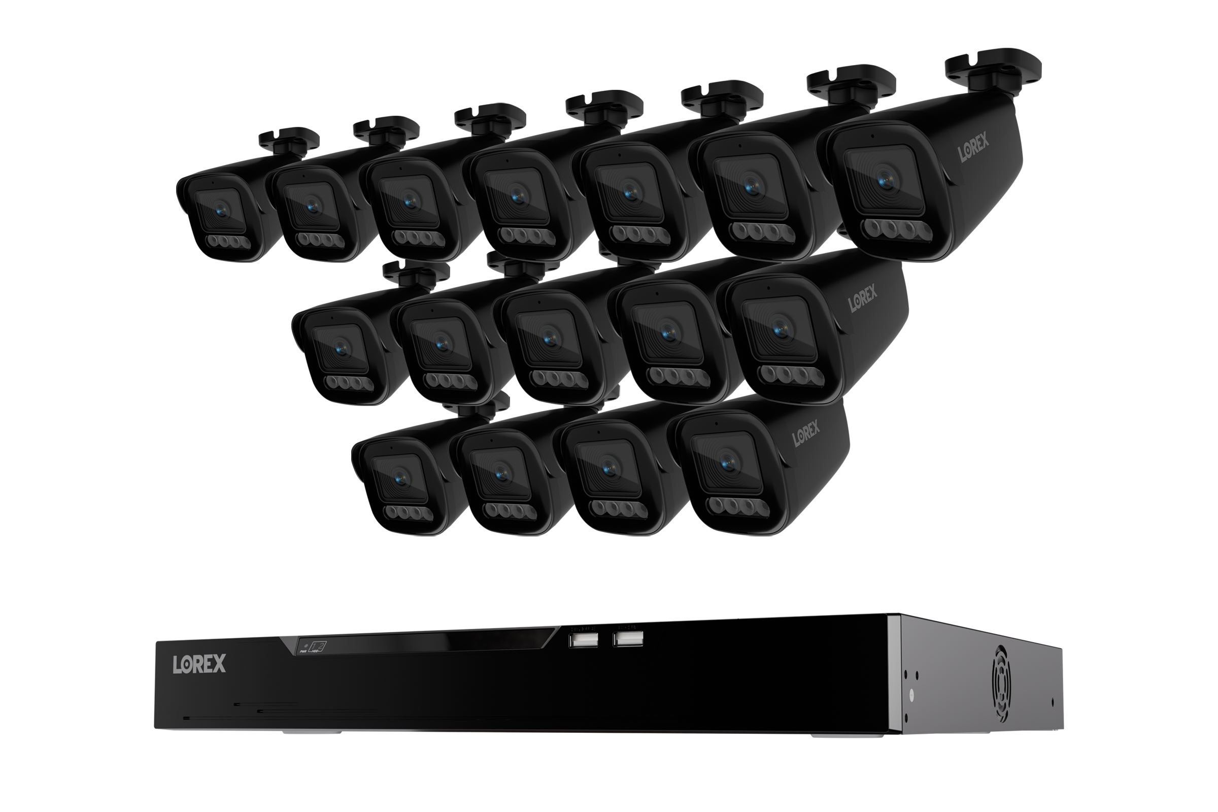 Lorex Connect X Series 4K 16-Channel Wired NVR System with X3 Bullet Security Cameras - 4TB