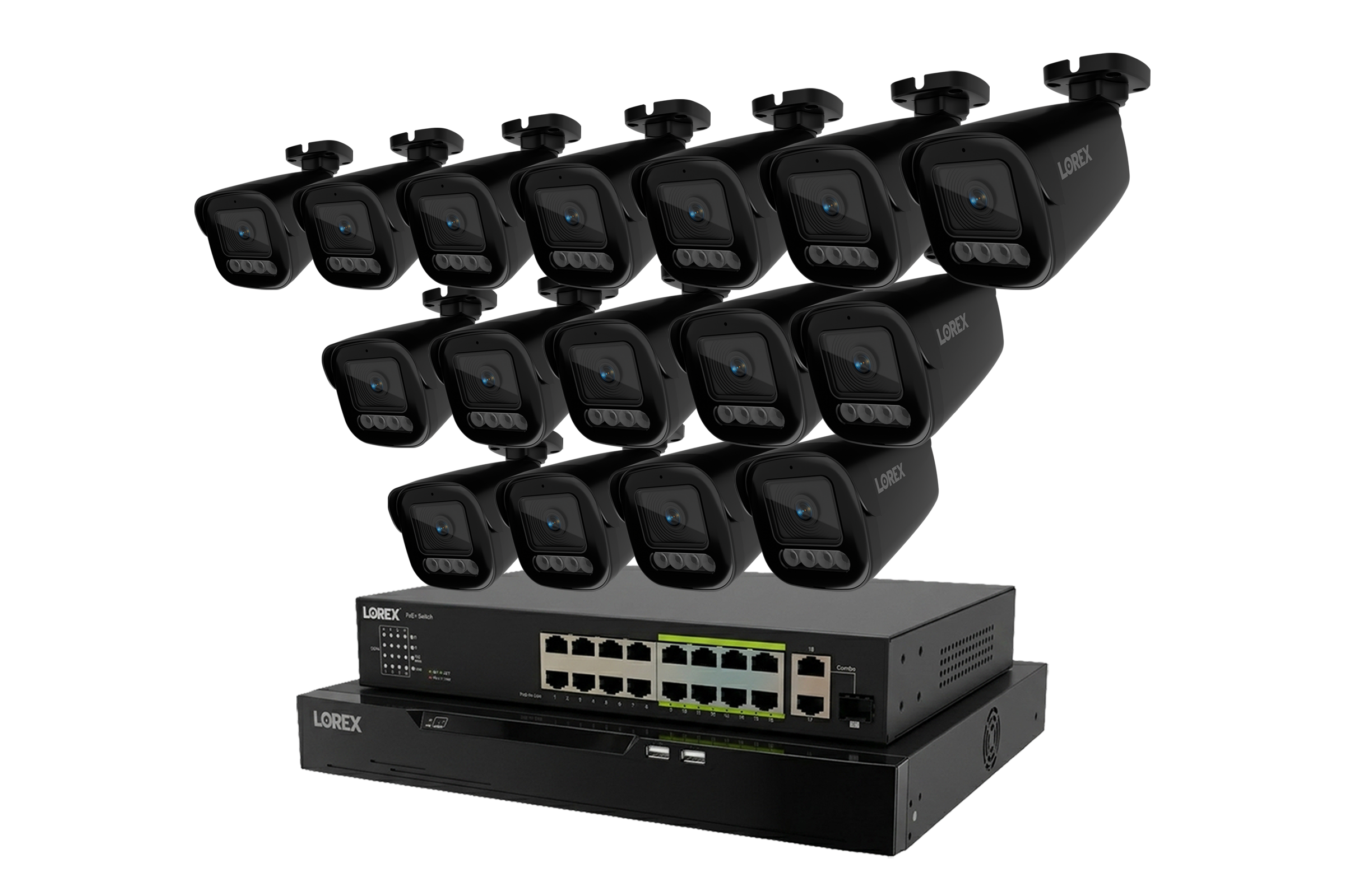 Lorex Connect X Series 4K 32-Channel Wired NVR System with X3 Bullet Security Cameras - 8TB