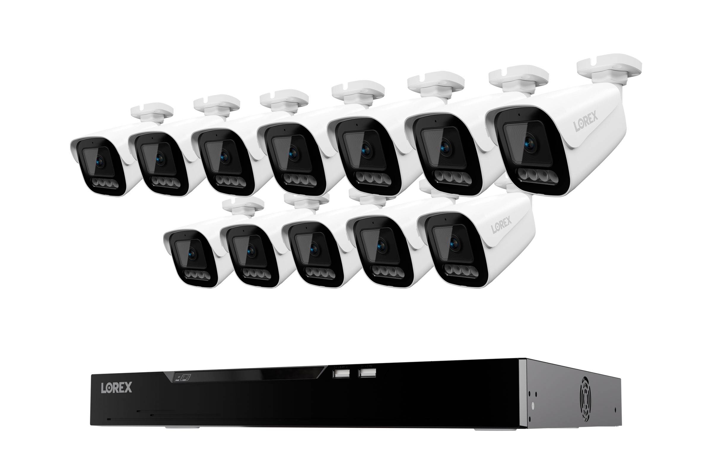 Lorex Connect X Series 4K 16-Channel Wired NVR System with X3 Bullet Security Cameras - 4TB