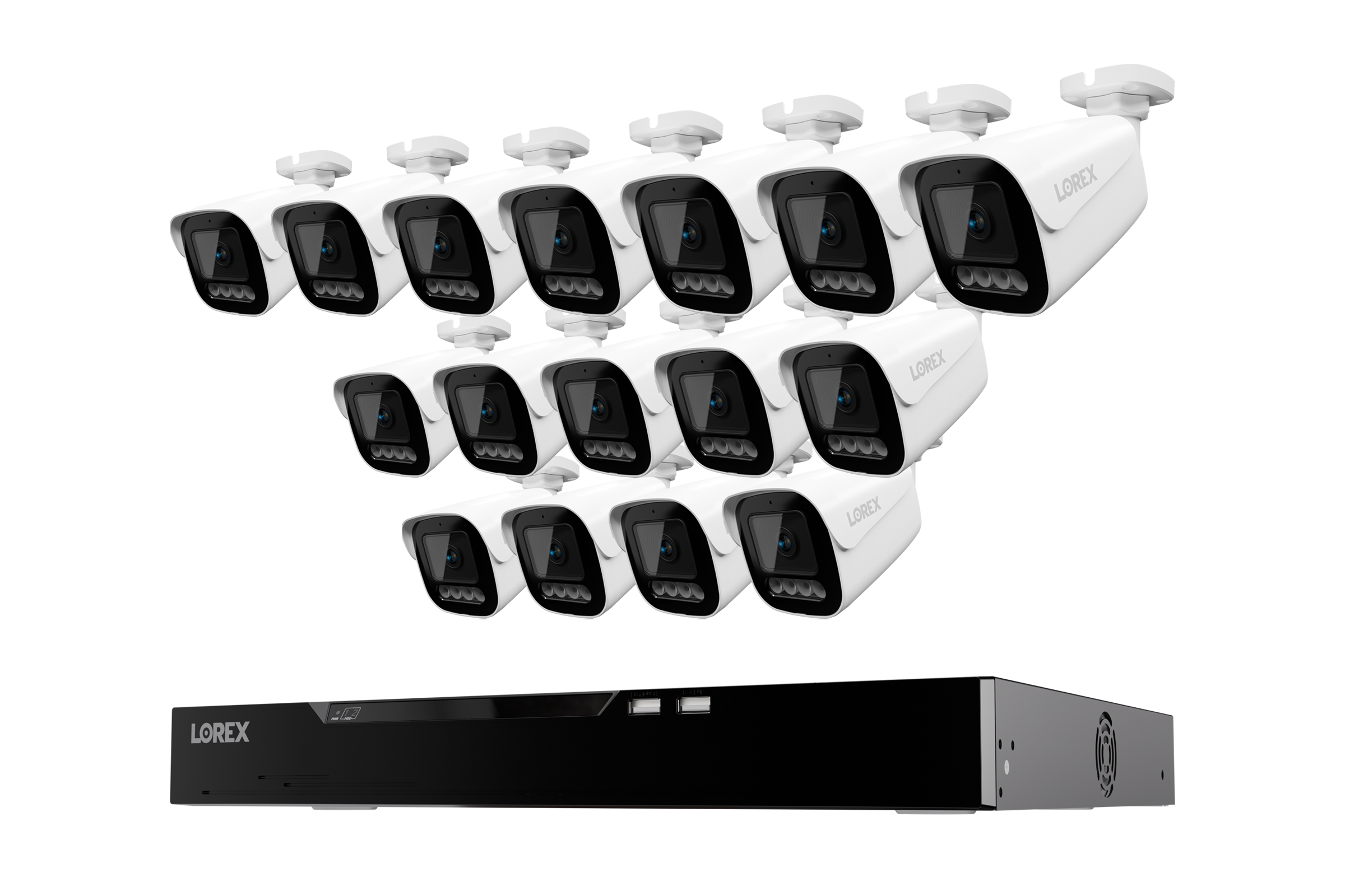 Lorex Connect X Series 4K 16-Channel Wired NVR System with X3 Bullet Security Cameras - 4TB