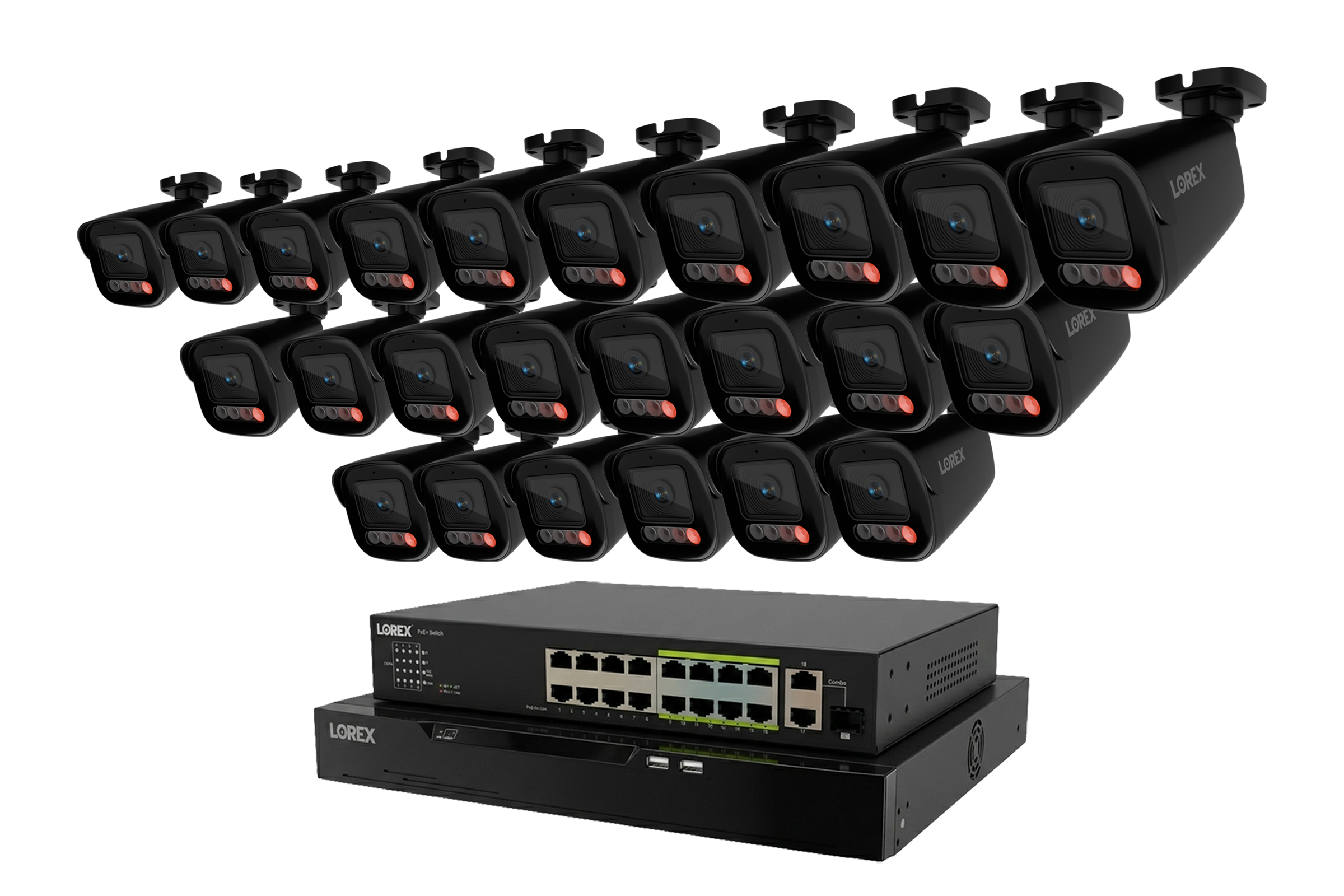 Lorex Connect X Series 4K 32-Channel Wired NVR System with X5 Bullet Security Cameras - 8TB