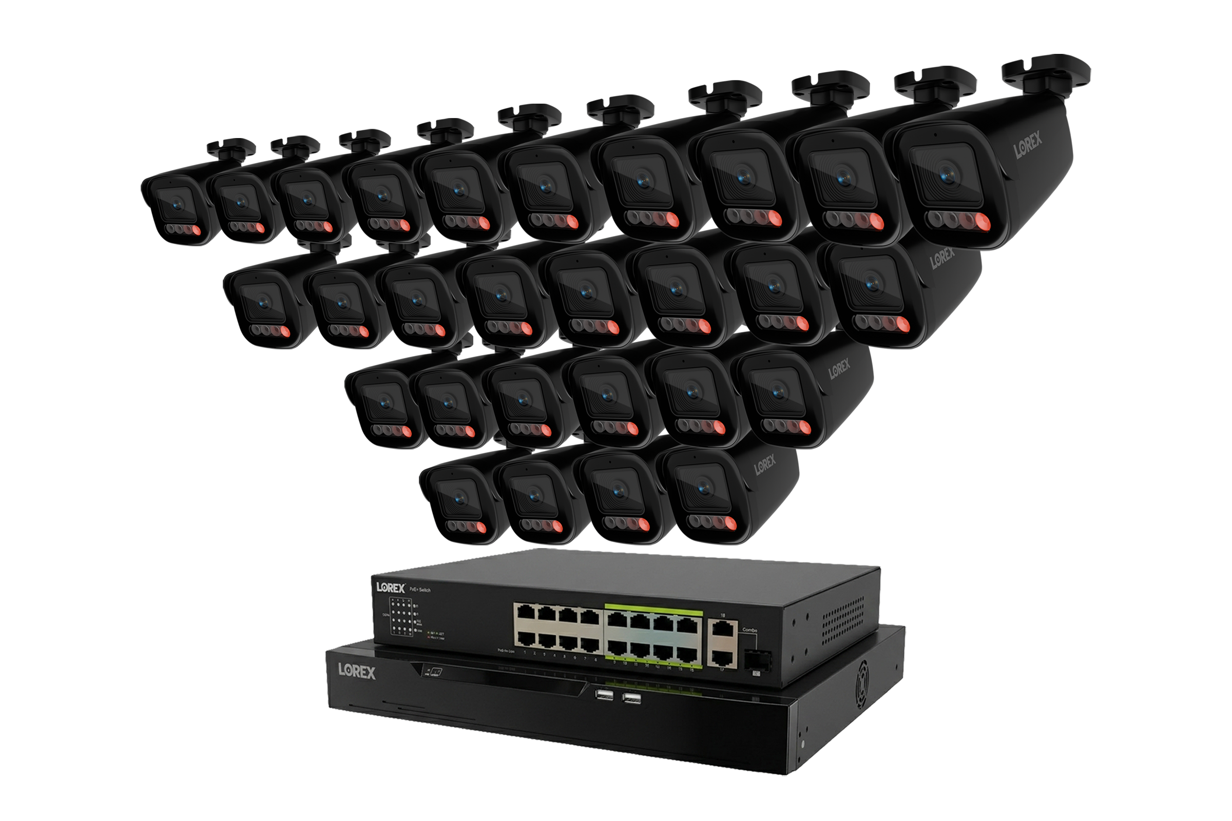Lorex Connect X Series 4K 32-Channel Wired NVR System with X5 Bullet Security Cameras - 8TB