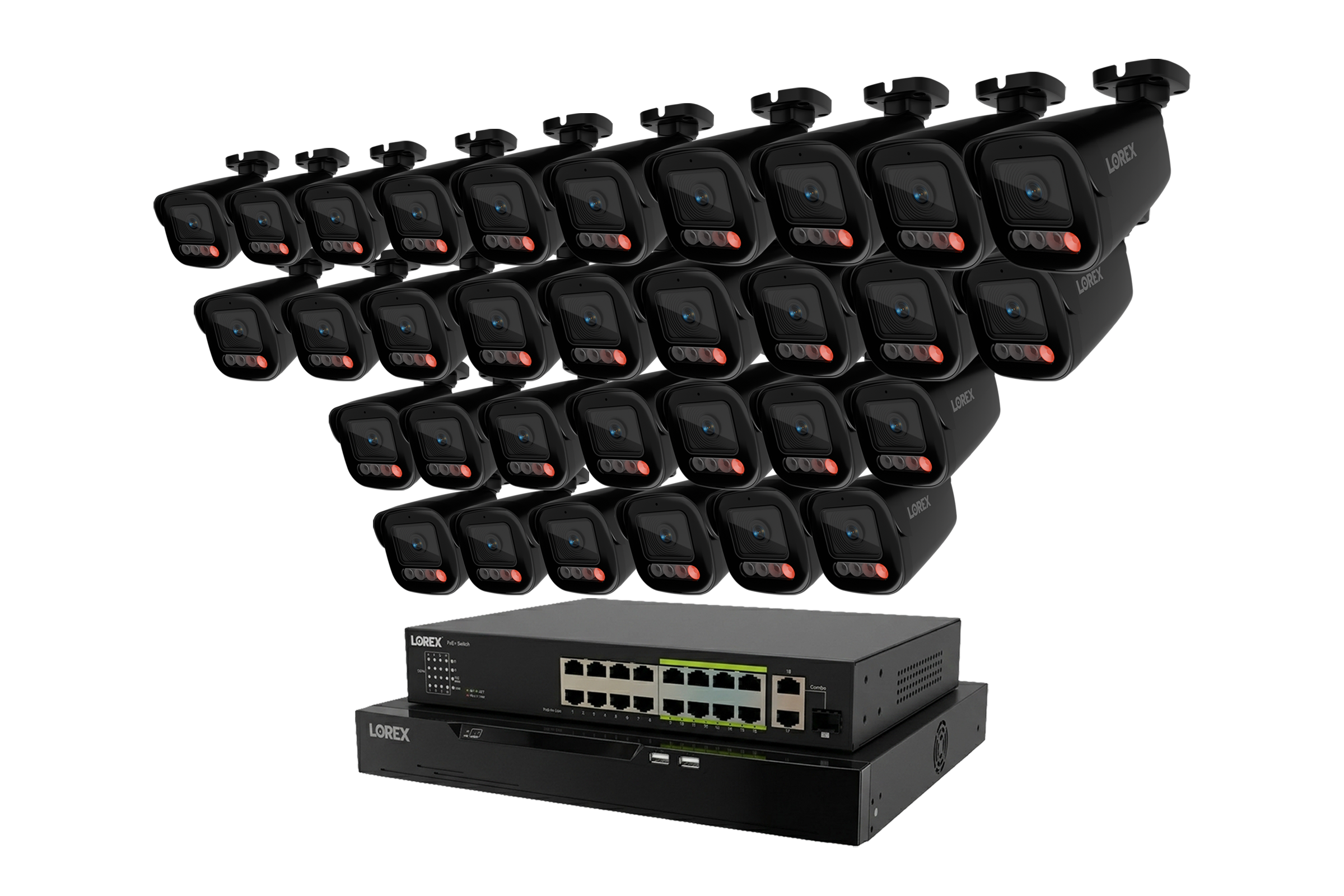 Lorex Connect X Series 4K 32-Channel Wired NVR System with X5 Bullet Security Cameras - 8TB