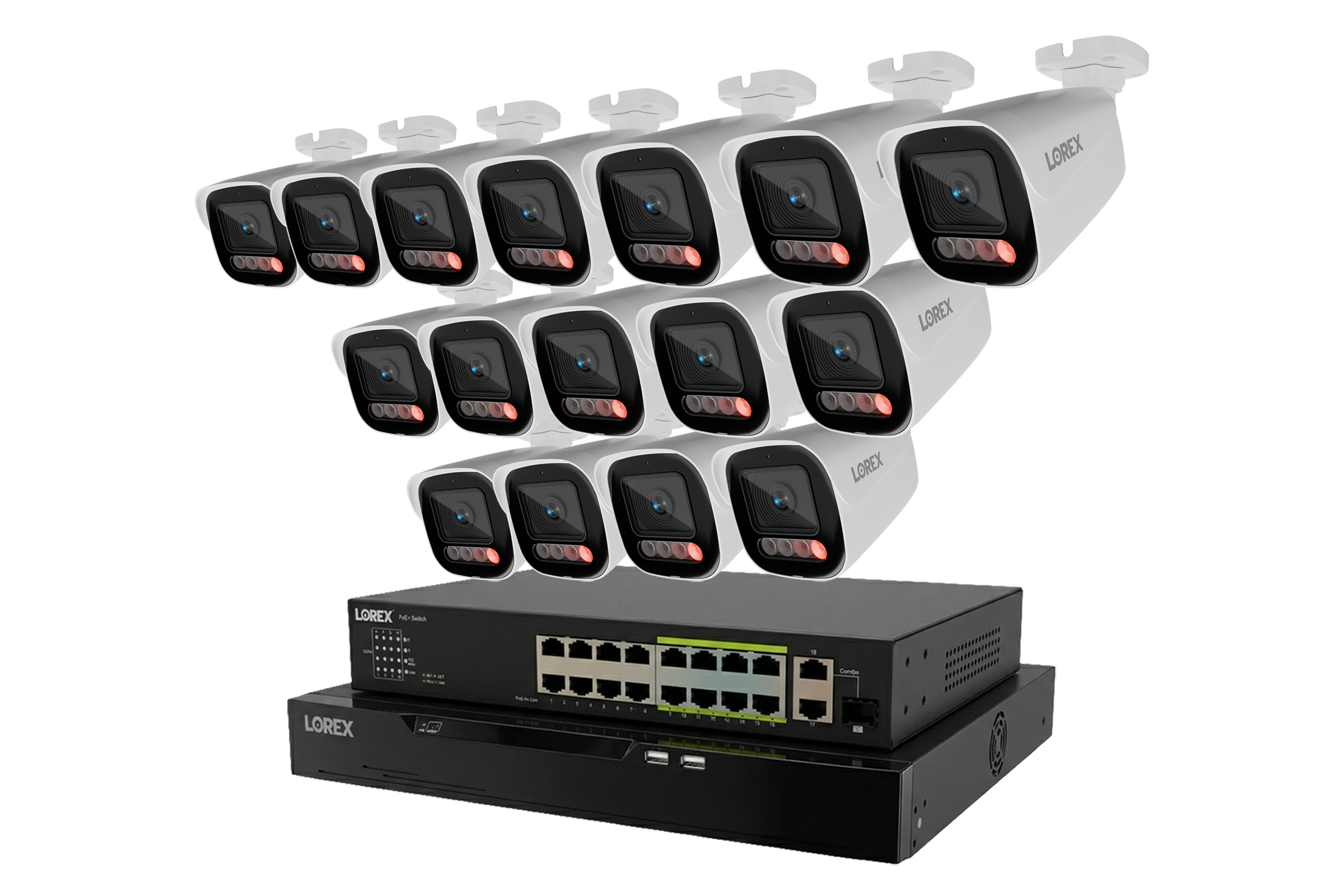 Lorex Connect X Series 4K 32-Channel Wired NVR System with X5 Bullet Security Cameras - 8TB