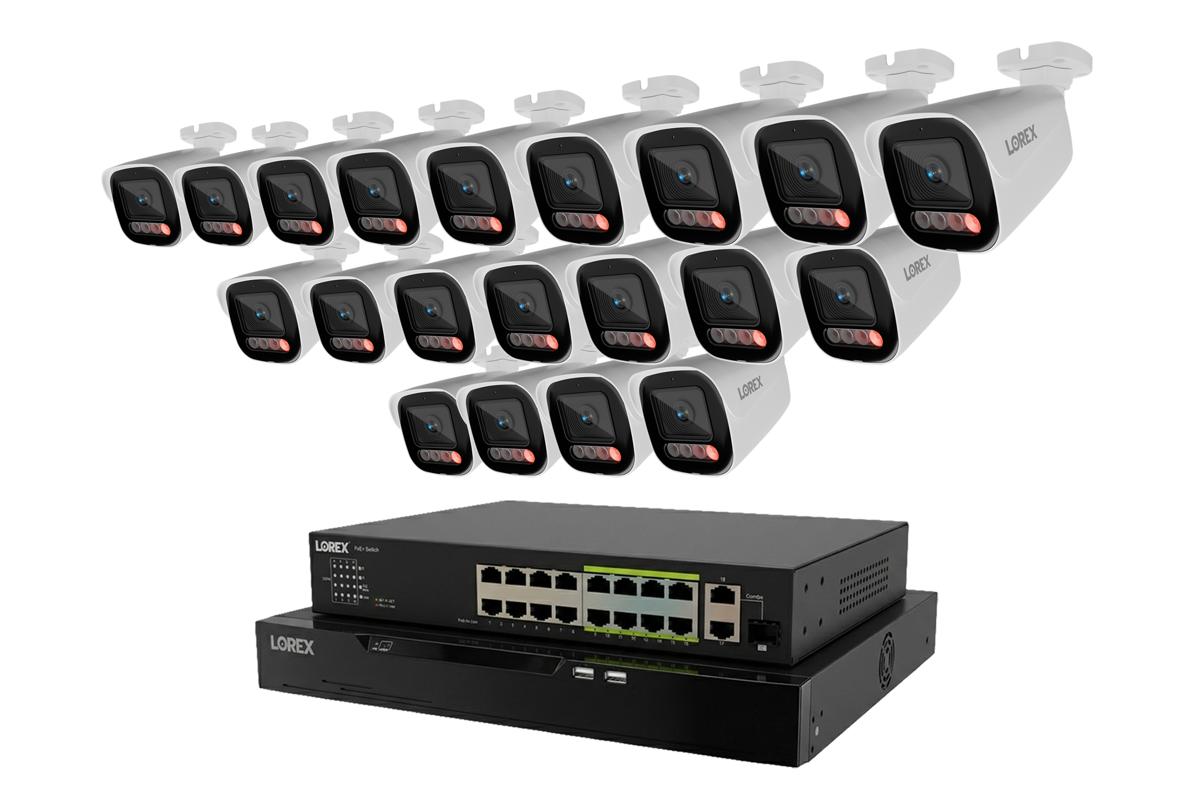 Lorex Connect X Series 4K 32-Channel Wired NVR System with X5 Bullet Security Cameras - 8TB