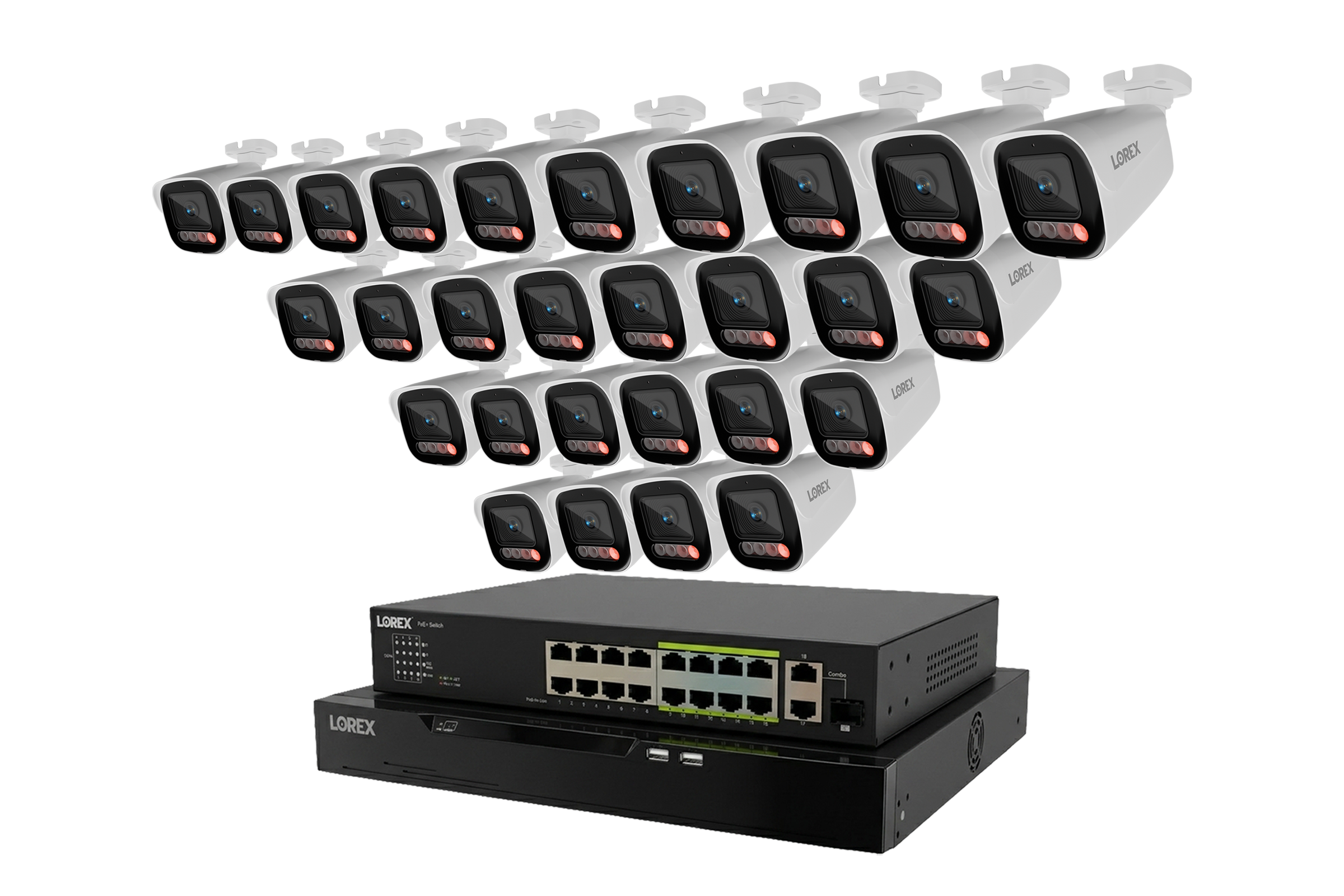 Lorex Connect X Series 4K 32-Channel Wired NVR System with X5 Bullet Security Cameras - 8TB