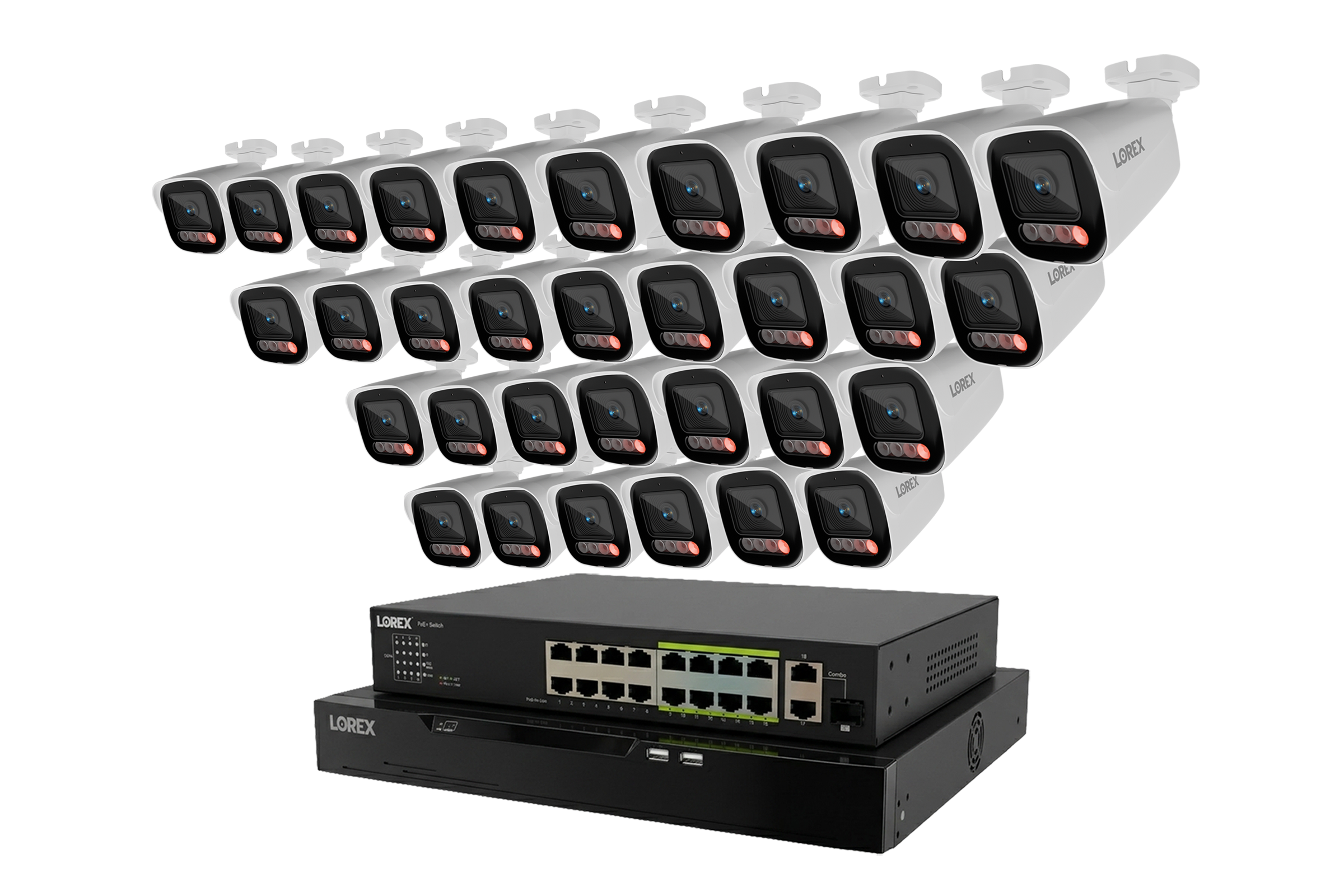 Lorex Connect X Series 4K 32-Channel Wired NVR System with X5 Bullet Security Cameras - 8TB
