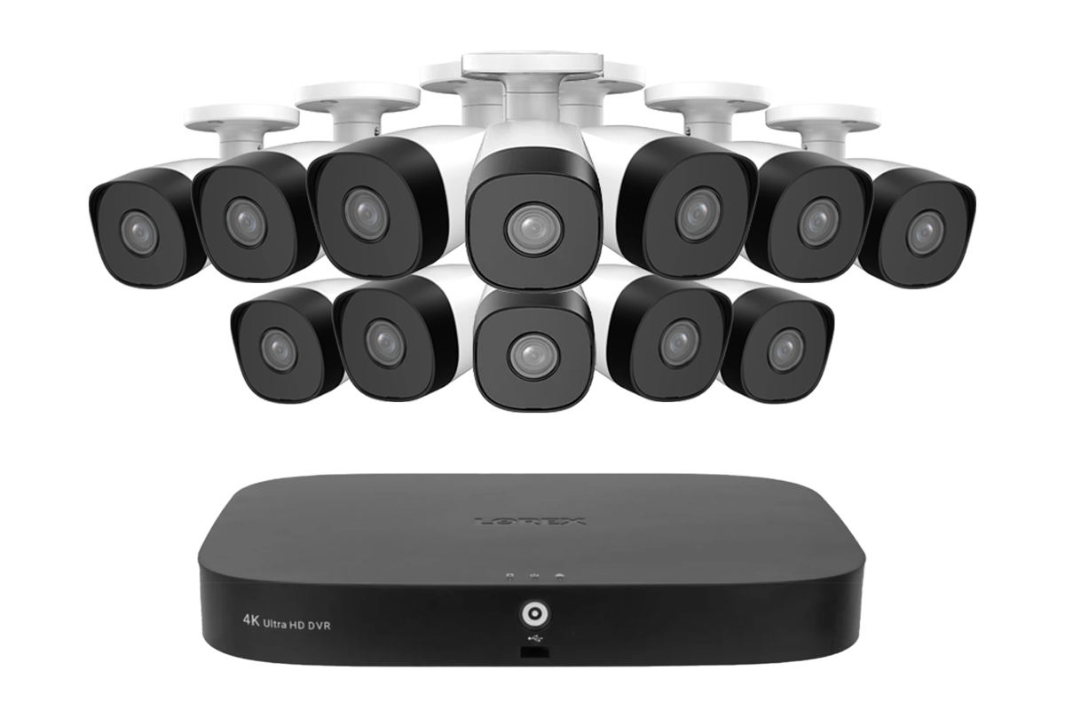 Lorex Classic Fusion Series 4K 20-Channel (16 Wired + 4 Fusion Wi-Fi) 1TB DVR Wired System with 1080p Analog Bullet Security Cameras