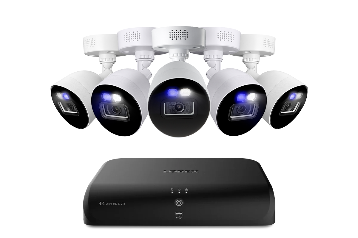Lorex Classic Fusion 4K 12-Channel (8 Wired + 4 Wi-Fi) 1TB Wired DVR System with Active Deterrence Bullet Cameras