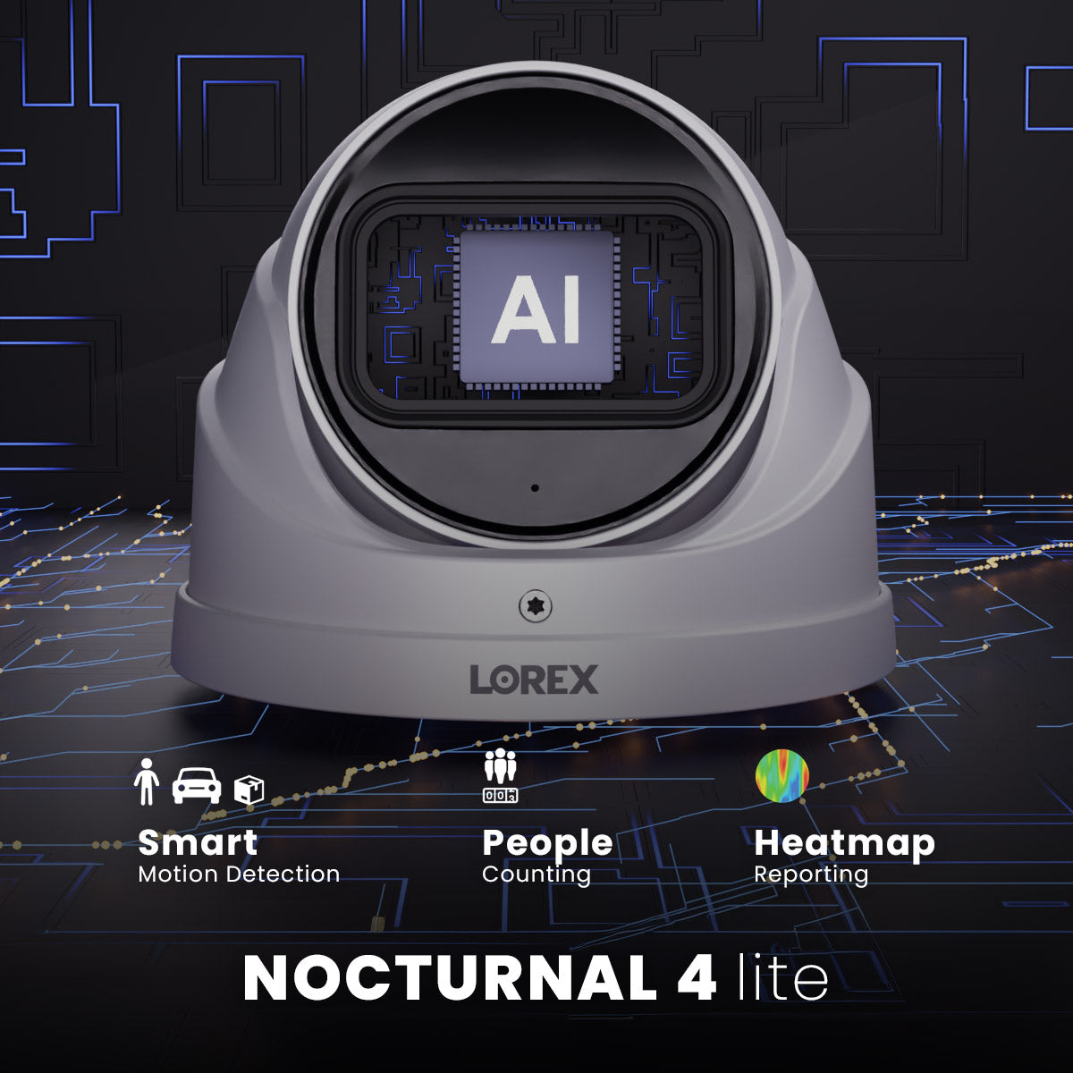 Lorex 4K Nocturnal IP Wired Bullet Camera with Motorized Varifocal
