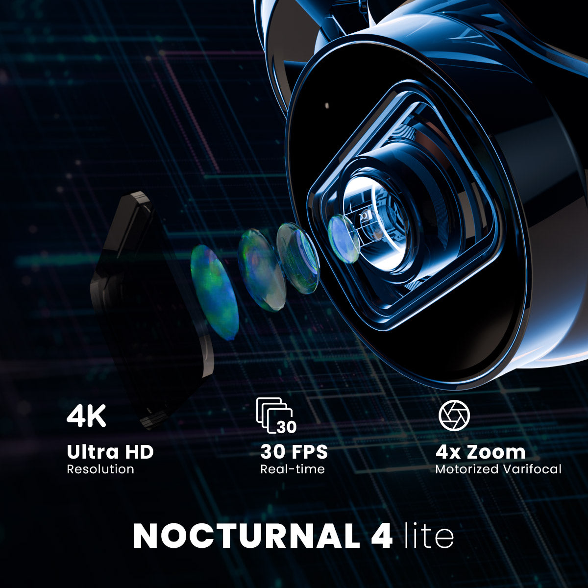 Lorex 4K Nocturnal IP Wired Bullet Camera with Motorized Varifocal