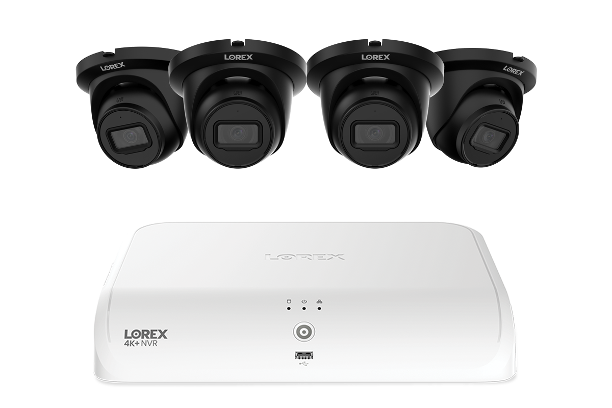 Lorex Fusion NVR with A4 4MP (2K) IP Turret Cameras - 4K 16-Channel (8 Wired + 8 Wi-Fi Fusion) 2TB Wired System