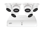 Lorex Fusion NVR with A4 4MP (2K) IP Turret Cameras - 4K 16-Channel (8 Wired + 8 Wi-Fi Fusion) 2TB Wired System