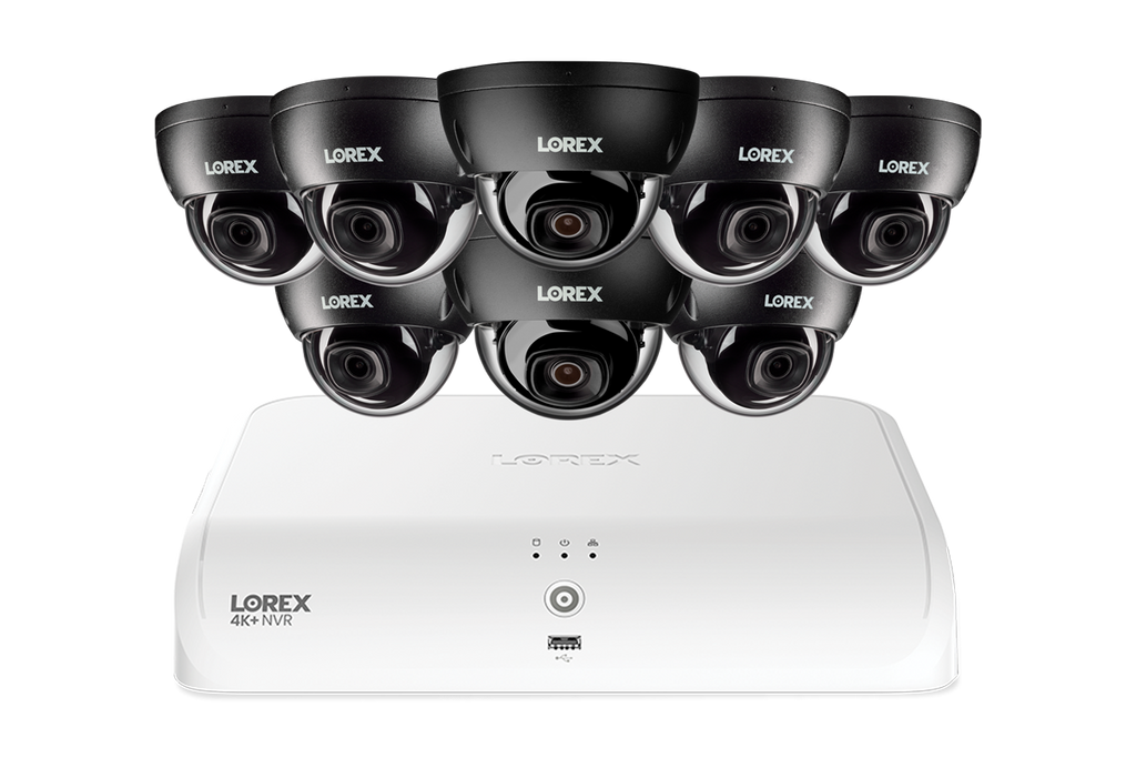 Lorex Fusion NVR with A4 4MP (2K) IP Dome Cameras - 4K 16-Channel (8 Wired + 8 Wi-Fi Fusion) 2TB Wired System