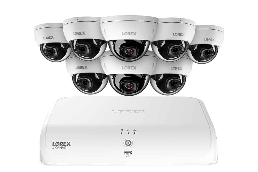 Lorex Fusion Series 4K+ 16 Channel (8 Wired + 8 Fusion Wi-Fi) 2TB Wired System with A10 Wired 4K IP Dome Cameras