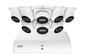 Lorex Fusion NVR with Eight A4 4MP (2K) IP Turret Cameras - 4K 16-Channel (8 Wired + 8 Wi-Fi Fusion) 2TB Wired System