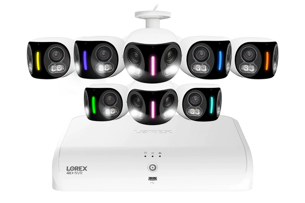 Lorex Fusion Series 4K+ 16 Channel (8 Wired + 8 Fusion Wi-Fi) 2TB Wired System with H20 Wired 4K IP Dual Lens Cameras