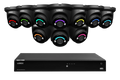 Lorex Fusion Series 4K 16 Camera Capable (Wired or Fusion Wi-Fi) 4TB Wired NVR System with H12 Wired 4K IP Turret Cameras