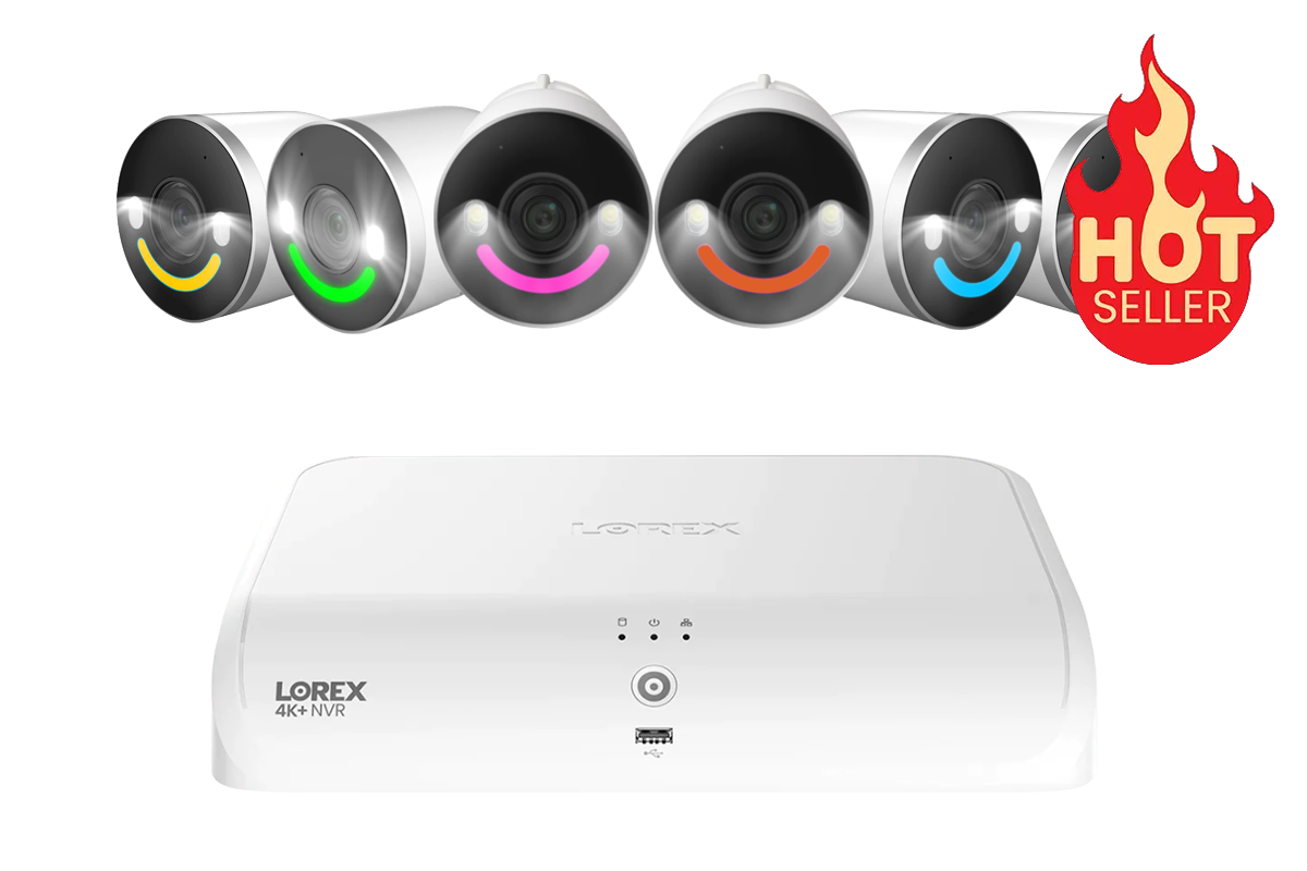 Lorex Smart Business Fusion Wi-Fi System: 4K+ 16 Channel (8 Wired + 8 Fusion Wi-Fi) 2TB System with 4K Outdoor Wi-Fi 6 Security Cameras with Smart Security Lighting