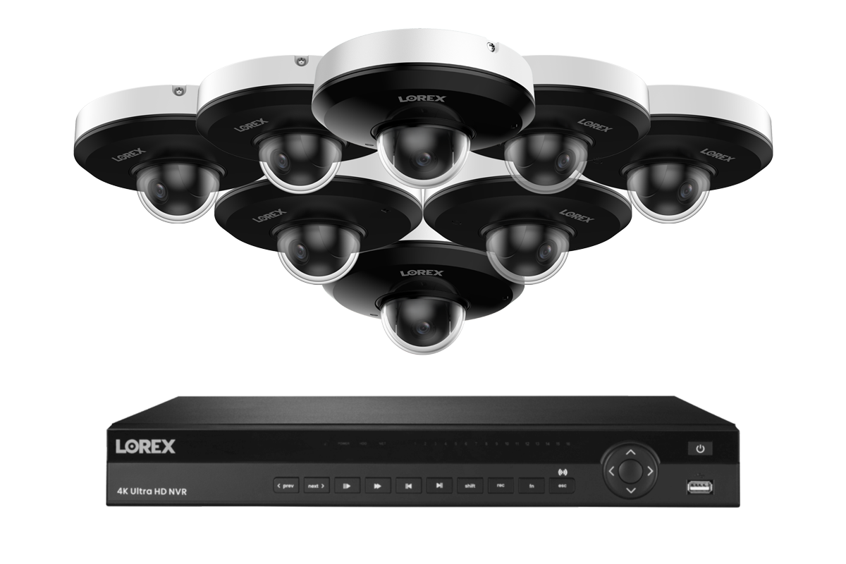 Lorex Elite Series NVR with P2 (4MP) IP Mini PTZ Cameras - 4K 16-Channel 4TB Wired System