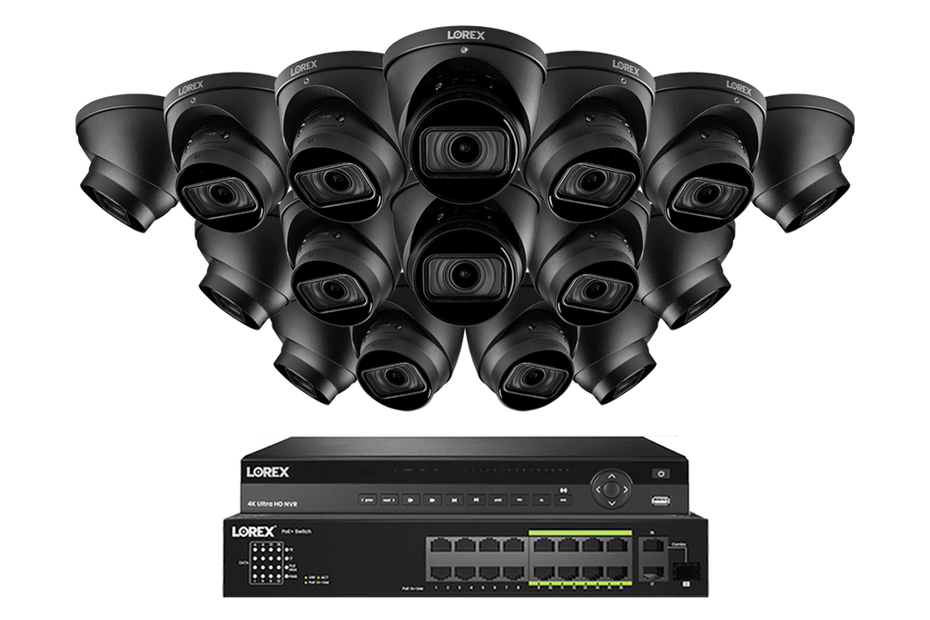 Lorex Elite Series 32-Channel (6TB) 4K IP System with Nocturnal N4 Lite Turret Cameras and PoE Switch
